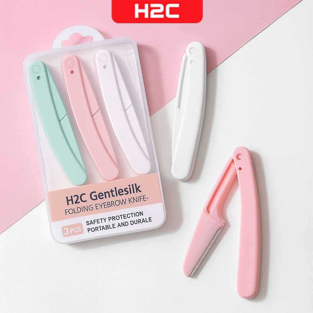 Dao cạo lông mày chân mày, tóc mái gấp gon tiện lợi sét 3 chiếc