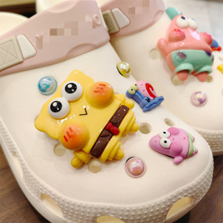 Bộ 12 Sticker, Charm 3D bọt biển tinh nghịch DIY nhựa cứng gắn Dép, Dép Sục, Cá Sấu Mita JB-17