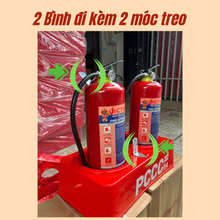 Móc treo bình chữa ch.á.y bột 4kg, 8kg bằng kim loại chắc chắn