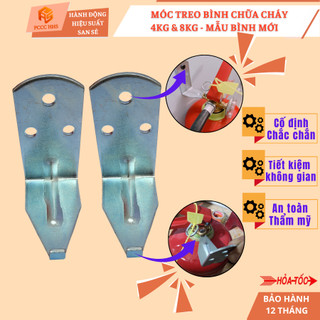 Móc treo bình chữa ch.á.y bột 4kg, 8kg bằng kim loại chắc chắn
