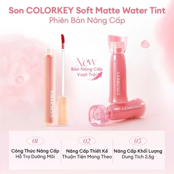 Son COLORKEY matte water tint bám màu lâu trôi tự nhiên MẪU MỚI | NHÍM STORE