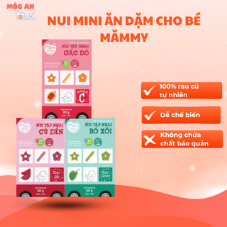 Nui ăn dặm mini cho bé Mămmy 100g nui rau củ cho bé mới ăn dặm tập nhai trên 6 tháng