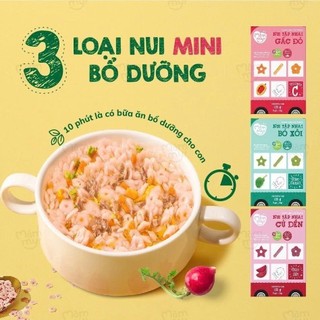 Nui ăn dặm mini cho bé Mămmy 100g nui rau củ cho bé mới ăn dặm tập nhai trên 6 tháng