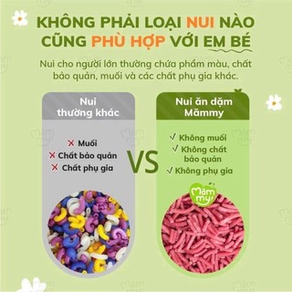 Nui ăn dặm mini cho bé Mămmy 100g nui rau củ cho bé mới ăn dặm tập nhai trên 6 tháng