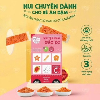 Nui ăn dặm mini cho bé Mămmy 100g nui rau củ cho bé mới ăn dặm tập nhai trên 6 tháng