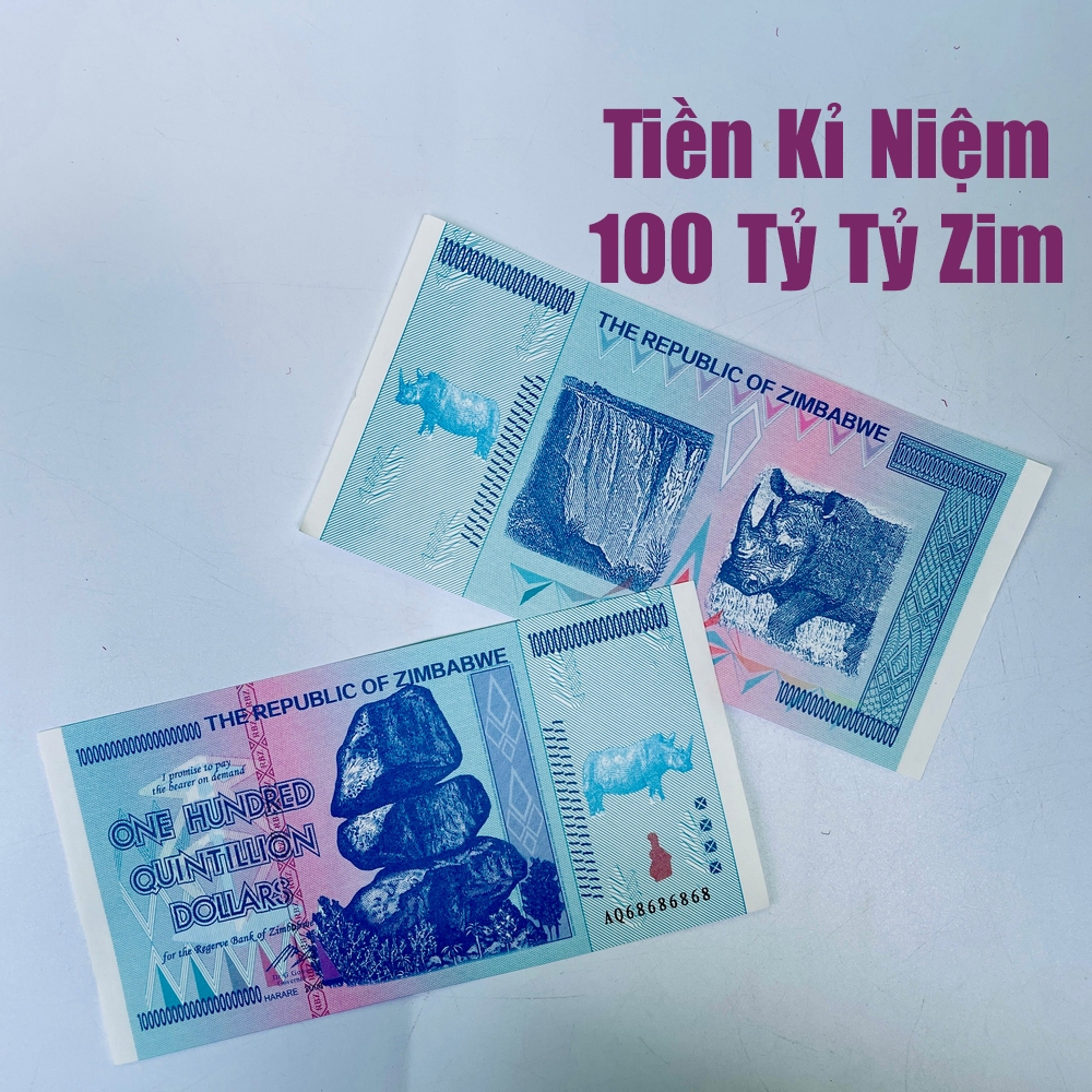 [HỎA TỐC] Cực độc Tờ 100 TRIỆU Tỷ Zimbabwe lưu niệm lì xì Tết , tặng kèm bao lì xì , Quà Tết