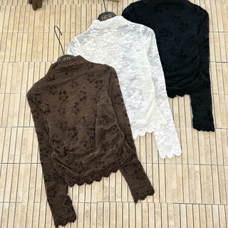 Áo Ren Hoa  Cổ 3F Phủ Nhung Thời Trang Sanh Chảnh