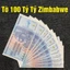 Tờ tiền lưu niệm Zimbabwe 100 TRIỆU Tỷ Đô la siêu khủng , cực độc làm quà tặng , lì xì Tết , Quà Tết