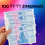 Tờ lưu niệm 100 TRIỆU Tỷ Zimbabwe siêu khủng lì xì tết, bảo an phát quang , Quà Tết