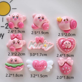 Bộ 14 Sticker, Charm 3D chủ đề Kirby DIY nhựa cứng gắn Dép Sục, Cá Sấu Mita JB-36