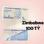 100 TỶ ĐÔ ZIMBABWE lưu niệm làm quà tặng , có bảo an phát quang cực độc , Quà Tết