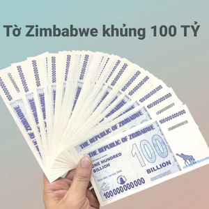 Cực độc Tờ 100 Tỷ Zimbabwe lưu niệm lì xì Tết , tặng kèm bao lì xì , Quà Tết