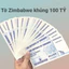 Cực độc Tờ 100 Tỷ Zimbabwe lưu niệm lì xì Tết , tặng kèm bao lì xì , Quà Tết