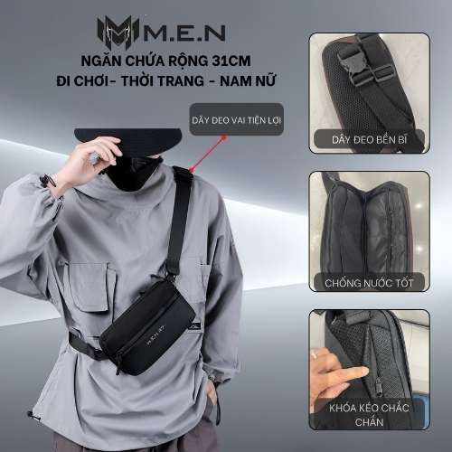 Túi đeo vai người lớn We Powern 4M 7N M.E.N siêu chất [SALE TO]