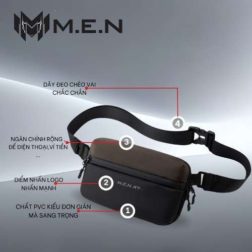 Túi đeo vai người lớn We Powern 4M 7N M.E.N siêu chất [SALE TO]