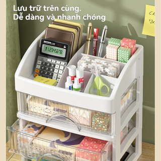 Kệ Đựng Mỹ Phẩm Nhiều Tầng Loại Ngăn Kéo Chống Bụi, Nhựa Cao Cấp Để Bàn Gọn Gàng, Dung Tích Lớn