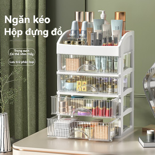 Kệ Đựng Mỹ Phẩm Nhiều Tầng Loại Ngăn Kéo Chống Bụi, Nhựa Cao Cấp Để Bàn Gọn Gàng, Dung Tích Lớn