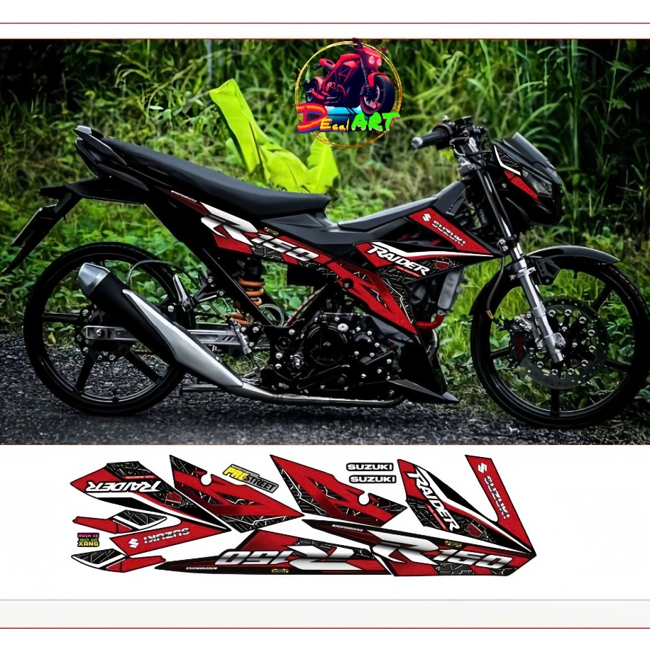 Tem rời RAIDER R150 mẫu chế y15 cao cấp chất liệu in 3 lớp chống nước không phai màu.
