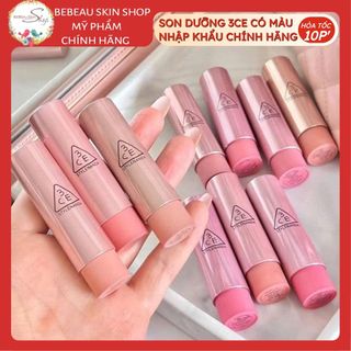 Son Dưỡng 3CE Glazy Lip Glow Son Dưỡng Có Màu Dưỡng Ẩm Môi Mềm Mịn Nhập Khẩu Chính Hãng 3.2g-Bebeau