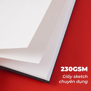 [Sale 50%] Sổ Vẽ Đa Chất Liệu Global Art 230GSM A4 A5 Không Kỵ Tẩy, Sổ Sketchbook 30 Tờ Phác Thảo Vẽ Màu Nư