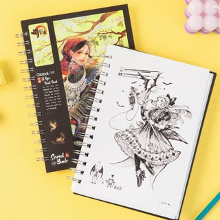 Sổ Vẽ Đa Chất Liệu Global Art 230GSM A4 A5 Không Kỵ Tẩy Sổ Sketch 30 Tờ Ăn Chì, Loang Màu Tốt