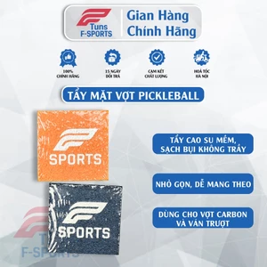 Tẩy vệ sinh mặt vợt Pickleball F-sports với chất liệu cao su giúp loại bỏ nhanh vết bẩn trên bề mặt vợt