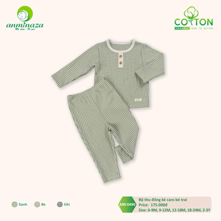 Bộ thu đông kẻ caro anminaza