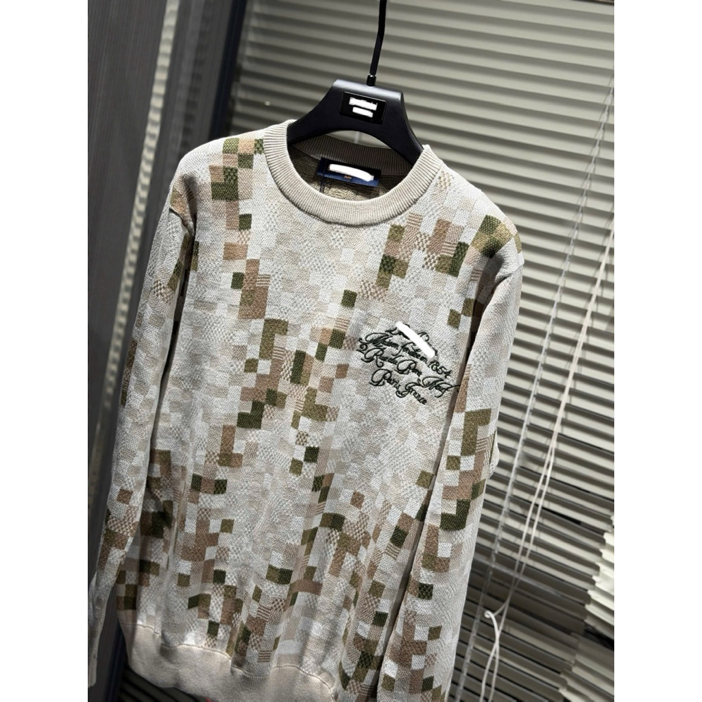 ⚡️[Hight Quality] Áo Len Nam Nữ 1 \/ Marqu De11p Sweater - Điểm Nhấn Kẻ Caro Màu Sắc Đối Xứng Cao Cấp Phối CHữ Thêu