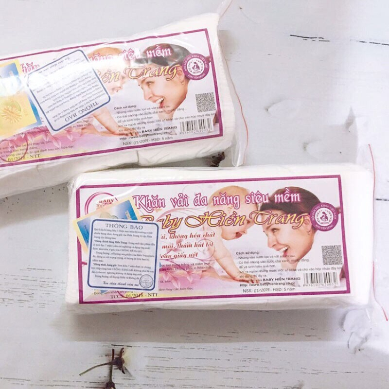 COMBO Khăn Khô Đa Năng Baby Hiền Trang 1 Gói Khoảng 200gr 145 đến 150 Tờ