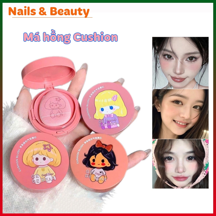 Má Hồng, Phấn Má Hồng Gege Bear Dưỡng Ẩm Chống Thấm Nước Lâu Trôi GEGE BEAR GX2021