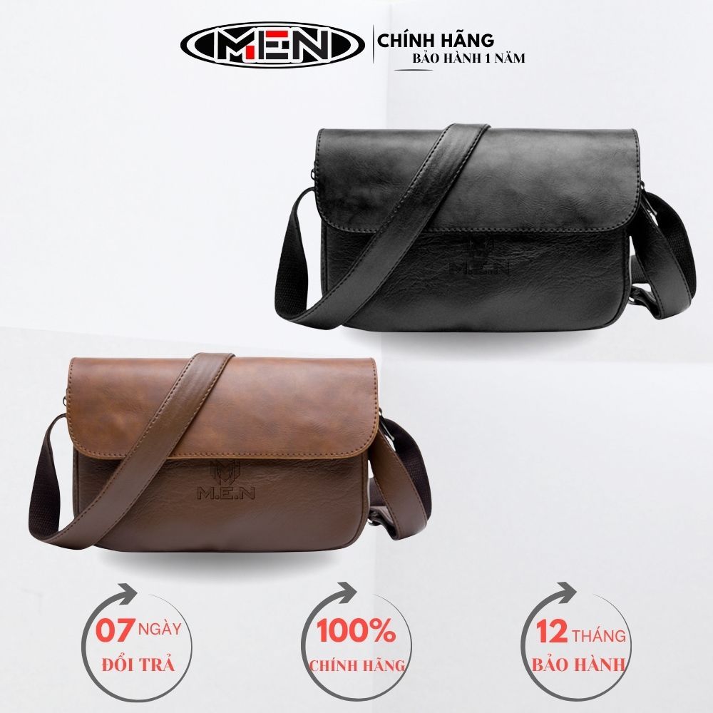 {Giao nhanh} Túi đeo chéo thời trang nam nữ chống nước kiểu trơn nắp gập M.E.N Plaine [FreeShip]
