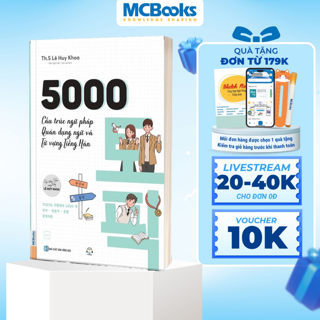Sách - 5000 Cấu Trúc Ngữ Pháp Quán Dụng Ngữ Và Từ Vựng Tiếng Hàn