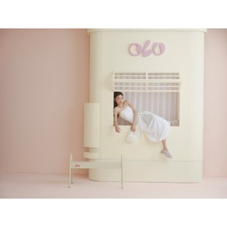 Đầm OLV cúp ngực dáng dài sang trọng White Ruched Tie Waist Dress thanh lịch