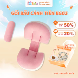 Gối Bầu Cánh Tiên IQKAO BG02 Cao Cấp - Nâng Đỡ Bụng, Giảm Đau Lưng , Cải Thiện Giấc Ngủ Cho Mẹ Bầu Hiệu Quả