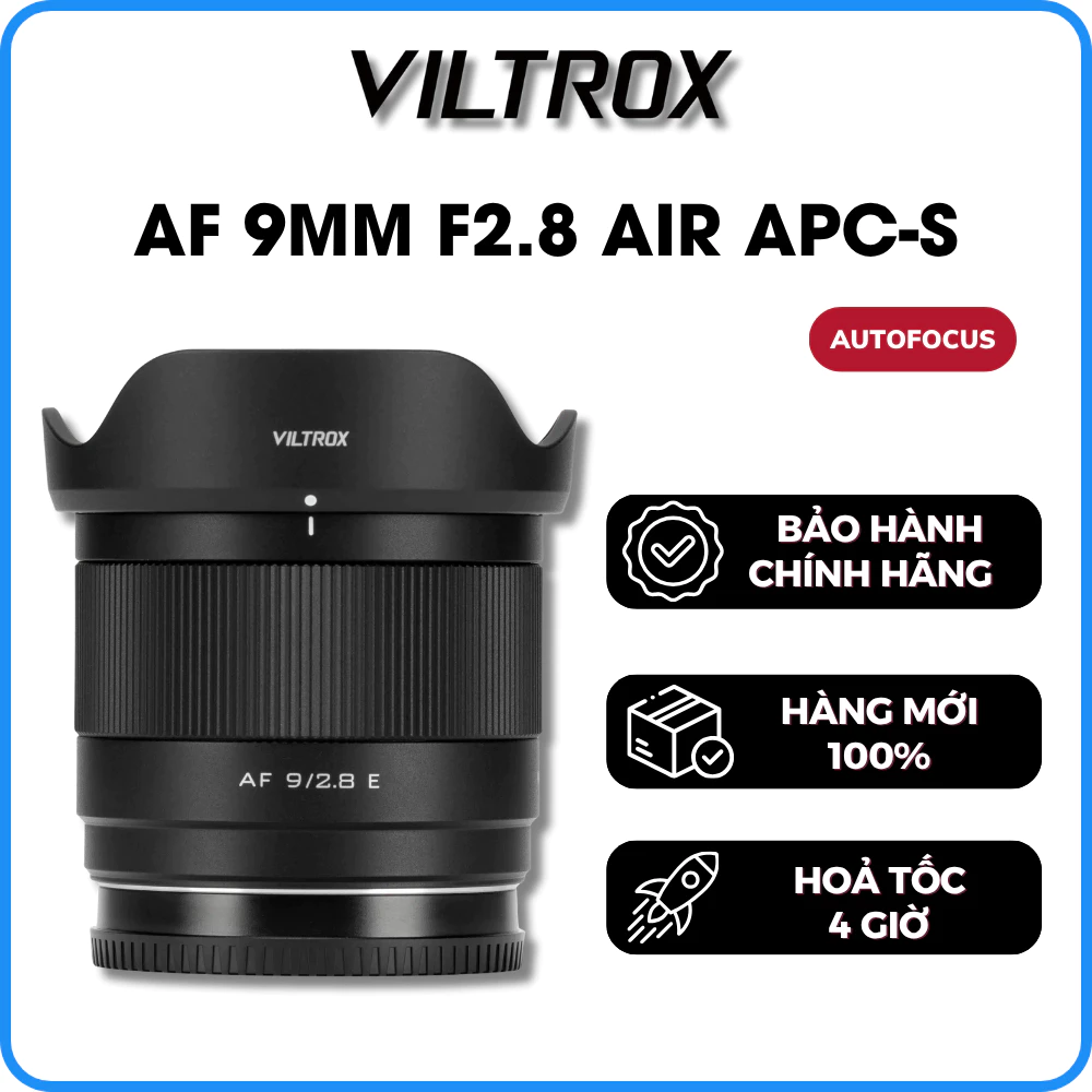 [NEW] Ống Kính Góc Siêu Rộng VILTROX AF 9MM F2.8 Air APS-C Cho Máy Ảnh Sony E / Nikon Z - Bảo Hành 1