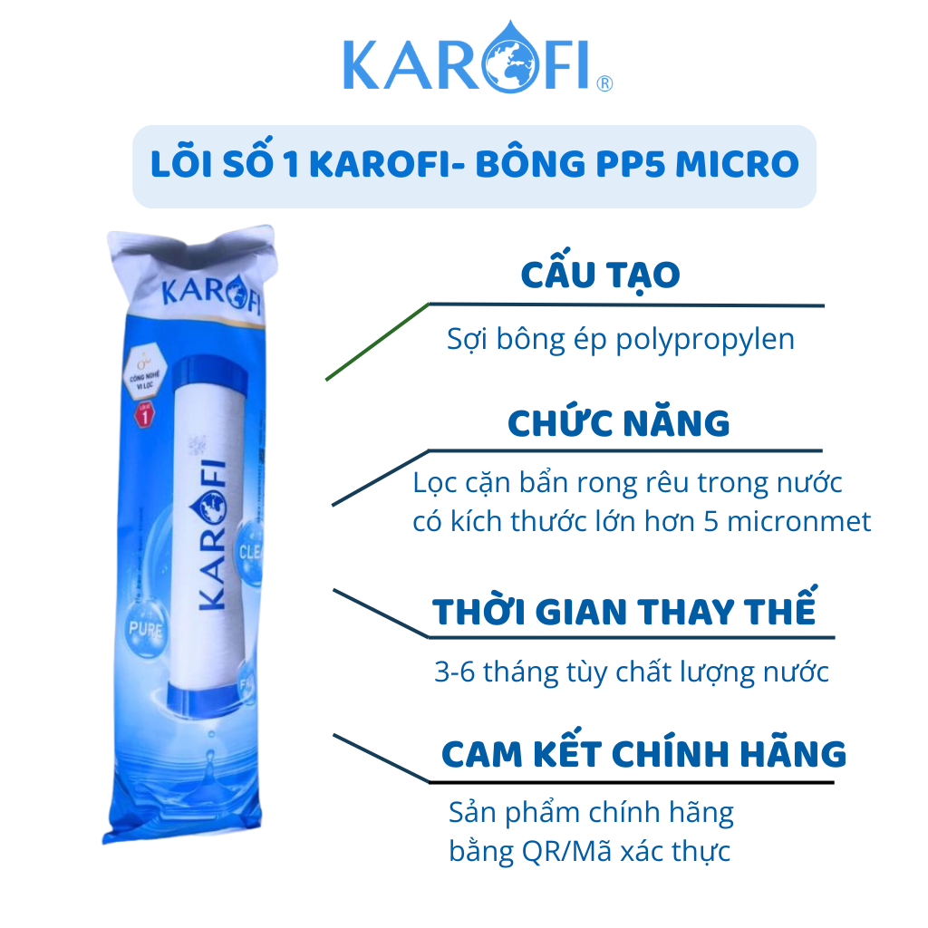 Combo lõi lọc nước Livotec Bộ 123 (123+1) hoặc (123+11) gồm bộ 123 và thêm lõi số 1 có thể thay thế trong 1 năm