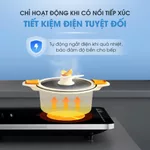 Bếp Từ Đơn KALITE Ultra H6 2000W - Cảm Ứng Sensor Touch Mặt Kính Pha Lê Cao Cấp - 8 Mức Công Suất — ảnh 3