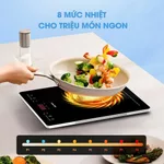 Bếp Từ Đơn KALITE Ultra H6 2000W - Cảm Ứng Sensor Touch Mặt Kính Pha Lê Cao Cấp - 8 Mức Công Suất — ảnh 5