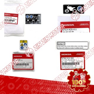 Bộ Tem Thông Số Lead 4Val 125 2025 87505-K2T-V00, 87562-K12-900 Chính Hãng - ZZM