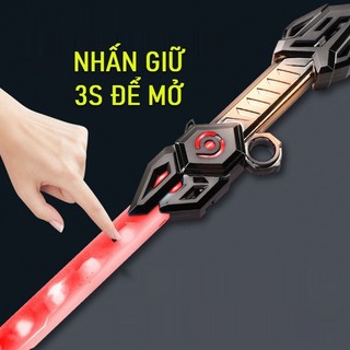 Kiếm Phát Sáng LED Leiteng Sạc Type-C – Xoay 360°, Dài 61cm, Nhạc & Đèn Đổi Màu, Đồ Chơi Biểu Diễn
