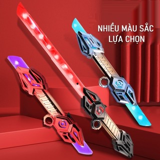 Kiếm Phát Sáng LED Leiteng Sạc Type-C – Xoay 360°, Dài 61cm, Nhạc & Đèn Đổi Màu, Đồ Chơi Biểu Diễn