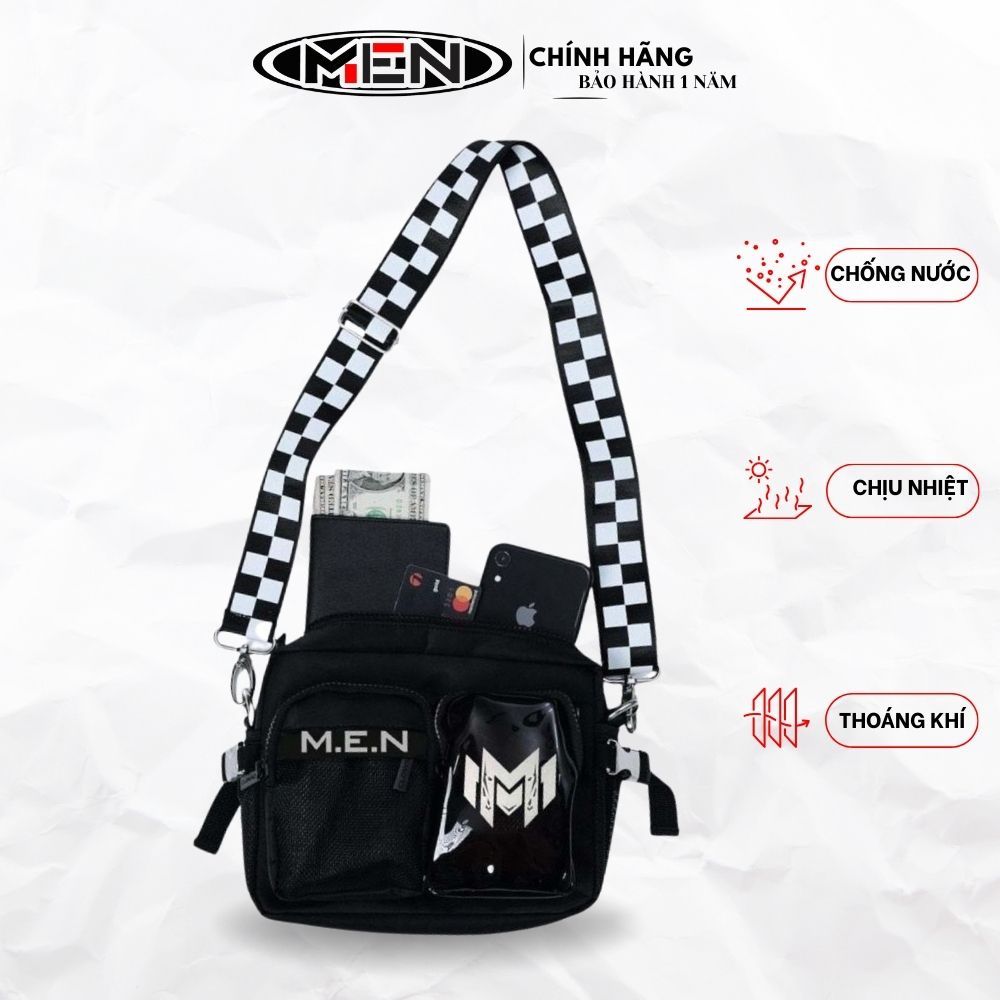 Túi đeo chéo mẫu mới M.E.N hình mực cute nam nữ hiện đại GSRT4 [cao cấp}