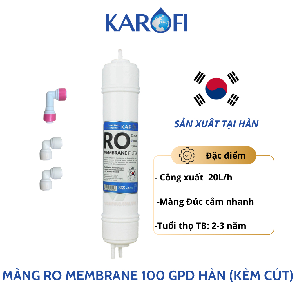 Màng Lọc RO Purifim Karofi Sản Xuất Tại Mỹ hoặc màng RO hàn ,Công Suất 20L/H Cắm Nhanh Dùng Được Cho Các Máy Lọc Nước RO