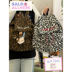 BaLo (XINHXINH) [ORDER] Balo Nữ Thời Trang Họa Tiết Da Báo BL312