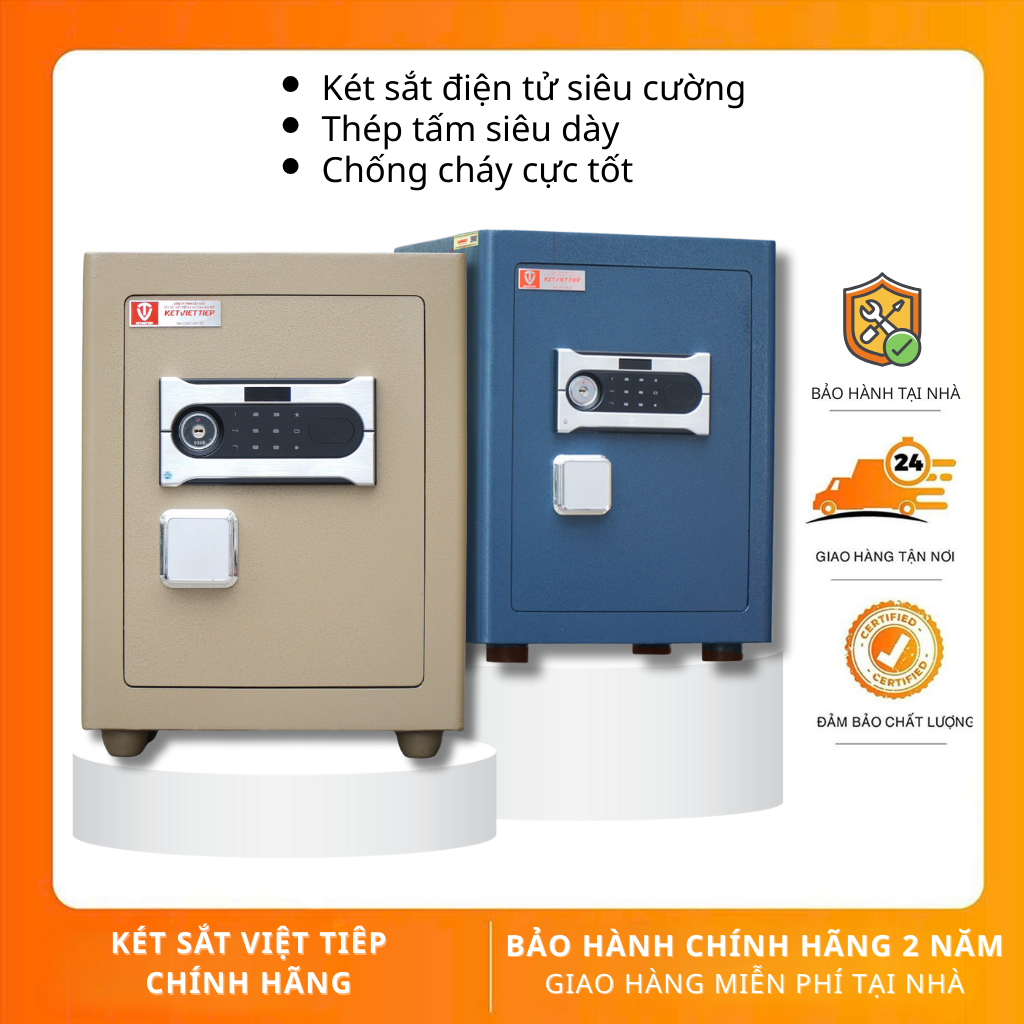 Két sắt mini điện tử Việt Tiệp siêu cường SC34ĐT Khóa điện tử chống cháy siêu cấp miễn phí giao hàng toàn quốc