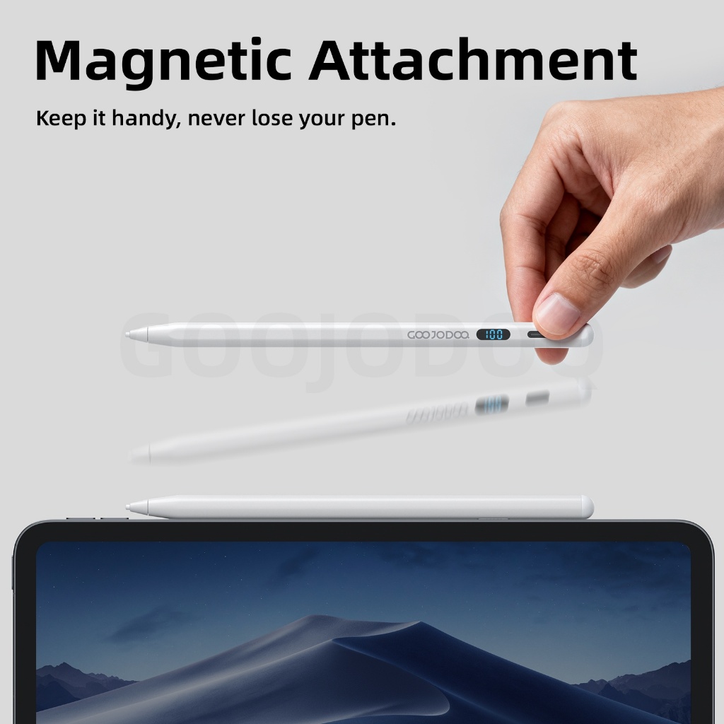 Bút cảm ứng từ tính Goojodoq GD17 có màn hình kỹ thuật số LED, tương thích với hai hệ điều hành | BigBuy360 - bigbuy360.vn