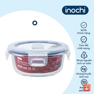 Hộp thủy tinh tròn Nikko Inochi - chịu nhiệt cao, bền đẹp, thân thiện môi trường, an toàn sức khỏe
