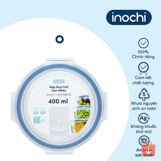 Hộp thủy tinh tròn Nikko Inochi - chịu nhiệt cao, bền đẹp, thân thiện môi trường, an toàn sức khỏe