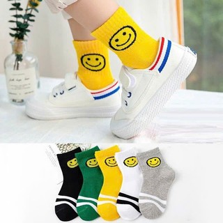 Set 5 đôi tất vớ cổ cao cho bé trai hình ô tô,mặt cười.gấu sọc,trơn cho bé 1-12 tuổi