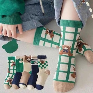 Set 5 đôi tất vớ cổ cao cho bé trai hình ô tô,mặt cười.gấu sọc,trơn cho bé 1-12 tuổi